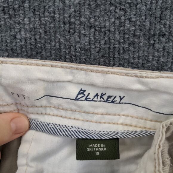 Eddie Bauer Womens Blakely Chino Shorts Tan Size 10 Slash Pockets Cotton - Picture 11 of 12